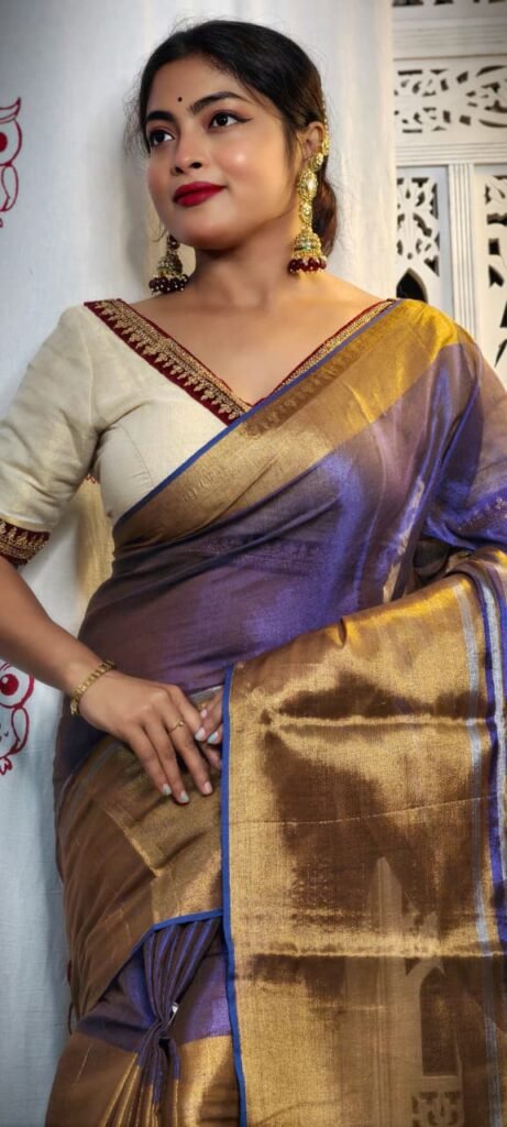 Purple Haze Soft Tissue Handloom Saree