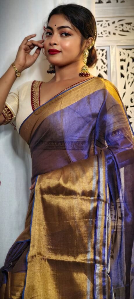 Purple Haze Soft Tissue Handloom Saree