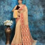 Vanilla Soft Jamdani Saree With Blause Piece