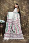 White Rock Soft Jamdani Sari With Blause Piece
