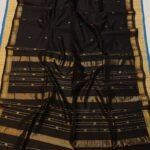 Black Soft Maheshwari Design Sari With Blouse Piece