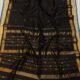 Black Soft Maheshwari Sari With Blouse Piece