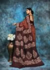 Dark Coffee Soft Mom Batik Saree