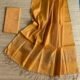 Faded Orange Soft Plain Tissue Saree With Blouse Piece