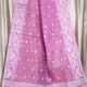 Lavender Pink Soft Buti Korat Jamdani Saree With Blouse Piece
