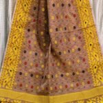Light Brown Soft Buti Korat Jamdani Saree With Blouse Piece