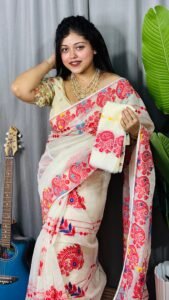 Off White Soft Ful Bahar Jamdani Saree