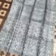 Oslo Grey Pure Tussar By Tussar Handloom Sari With Blouse Piece