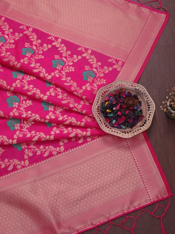 Pink Soft Cotton Silk Dupatta