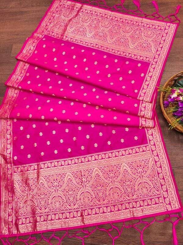 Pink Soft Cotton Silk Dupatta