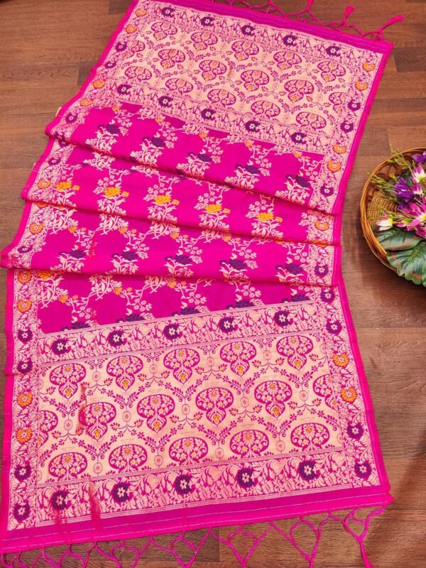 Pink Soft Cotton Silk Dupatta