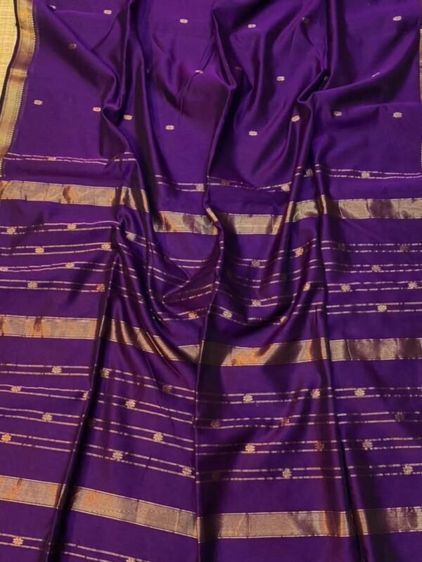 Purple Soft Maheshwari Sari With Blouse Piece