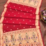 Red Soft Cotton Silk Dupatta