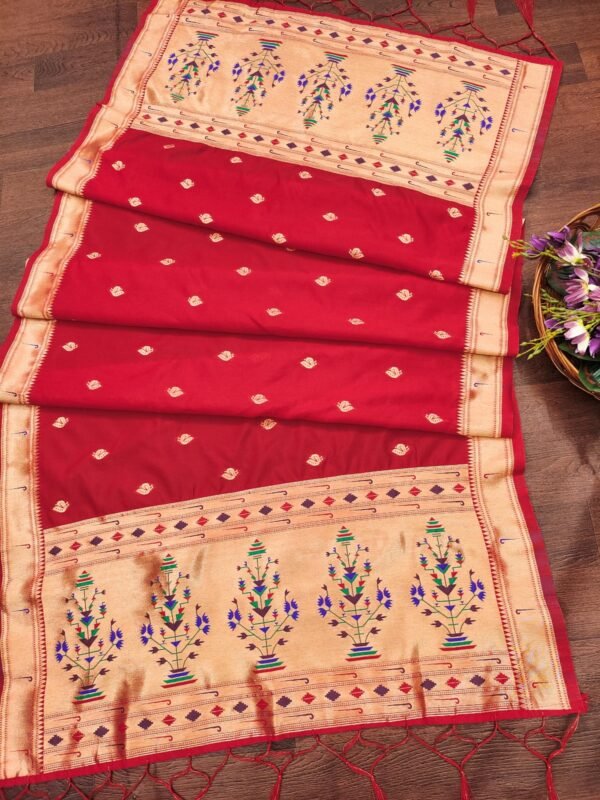 Red Soft Cotton Silk Dupatta