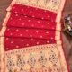 Red Soft Cotton Silk Dupatta