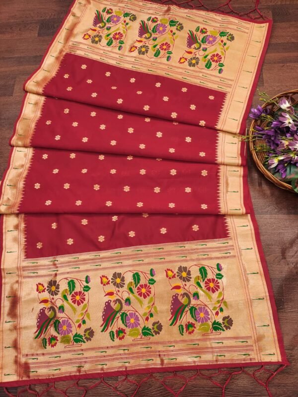 Red Soft Cotton Silk Dupatta