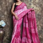 White Soft Mom Batik Saree