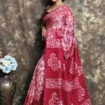 White Soft Mom Batik Saree