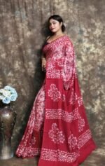 White Soft Mom Batik Saree