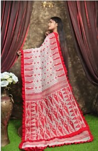 White Soft Dhaki Jamdani Saree