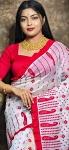 White Soft Dhaki Jamdani Saree