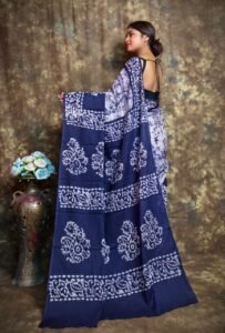 White Soft Mom Batik Saree