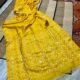 Yellow Pure Tussar By Tussar Handloom Sari With Blouse Piece