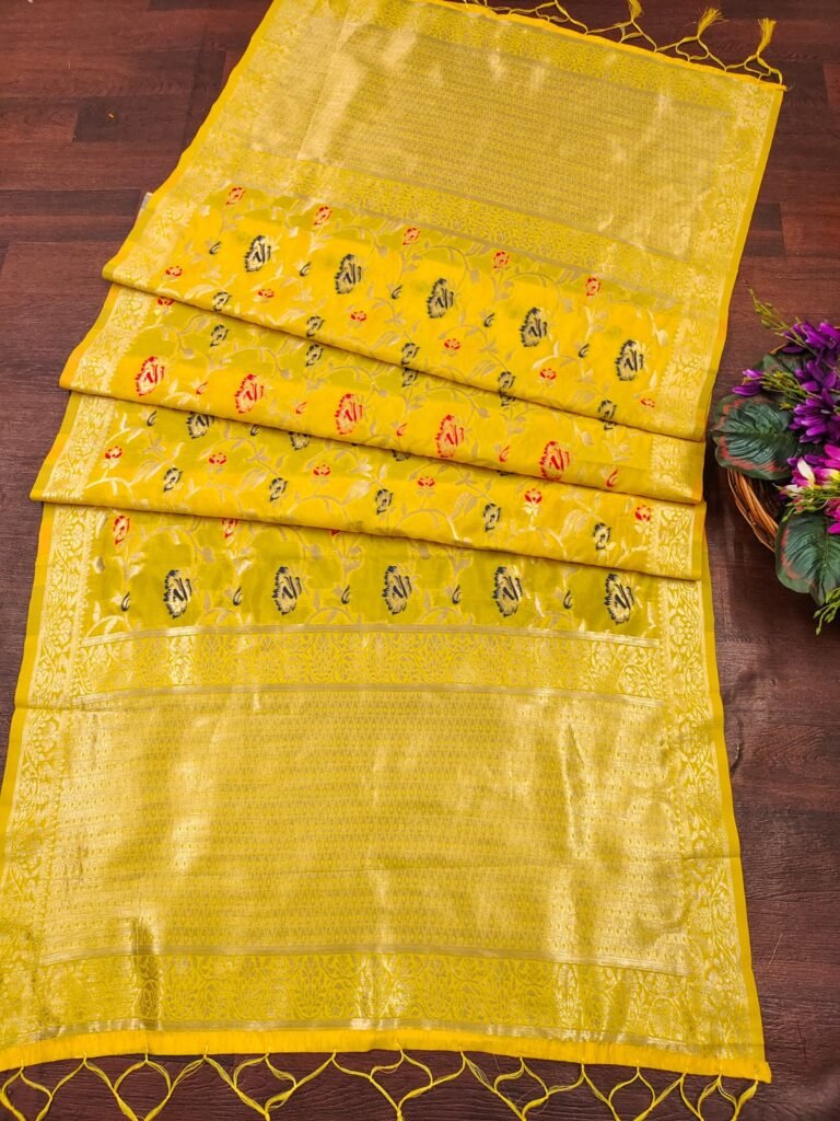 Yellow Soft Cotton Silk Dupatta