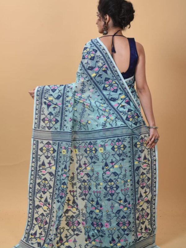 Cascade Soft Dhakai Jamdani Saree