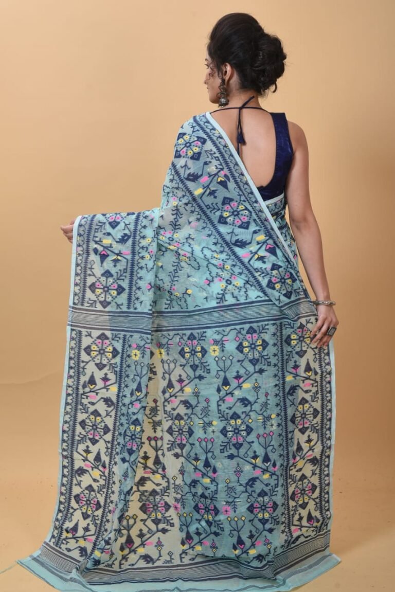 Cascade Soft Dhakai Jamdani Saree
