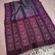 Dark Grey Pure Gachi Tussar By Gachi Tussar Handloom Jamdani Sari With Blouse Piece