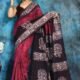 Deep Rose Soft Mom Batik Saree