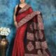 Dull Red Soft Mom Batik Saree