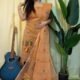 Ful Bahar Persian Orange Unstitched 2 Piece Jamdani Suit Set