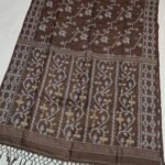 Judge Grey Pure Gachi Tussar Handloom Jamdani Saree With Blouse Piece