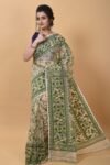 Mushroom Soft Dhakai Jamdani Saree