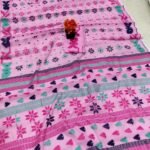 Nayan Tara Light Pink Soft Jamdani Saree With Blouse Piece