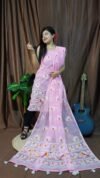 Pakhi Lota Light Pink Unstitched 2 Piece Jamdani Suit Set