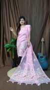 Pakhi Lota Light Pink Unstitched 2 Piece Jamdani Suit Set