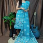 Pakhi Lota Sky Blue Unstitched 2 Piece Jamdani Suit Set
