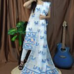 Pakhi Lota White Unstitched 2 Piece Jamdani Suit Set