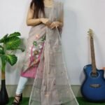Pata Bahar Warm Gray Unstitched 2 Piece Jamdani Suit Set