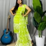 Sunflower Bitter Lemon Unstitched 2 Piece Jamdani Suit Set