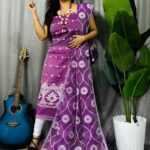 Sunflower Grape Purple Unstitched 2 Piece Jamdani Suit Set