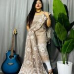 Sunflower Mushroom Unstitched 2 Piece Jamdani Suit Set