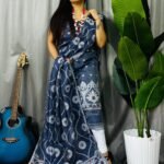Sunflower Nile Blue Unstitched 2 Piece Jamdani Suit Set