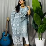 Sunflower Oslo Grey Unstitched 2 Piece Jamdani Suit Set
