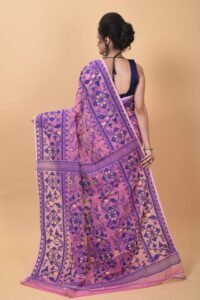 Tulip Pink Soft Dhakai Jamdani Saree