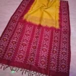 Yellow Pure Gachi Tussar By Gachi Tussar Handloom Jamdani Sari With Blouse Piece