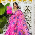 Bonolota Soft Hot Pink Jamdani Sari